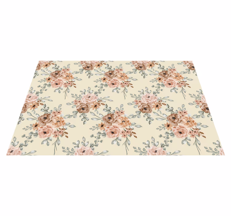Vinyl teppich vintage romantische große Ölgemälde rosen - TenStickers