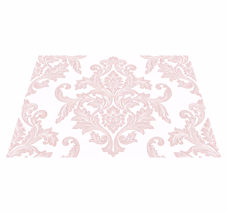Vinyl teppich vintage blush damask paisley - TenStickers