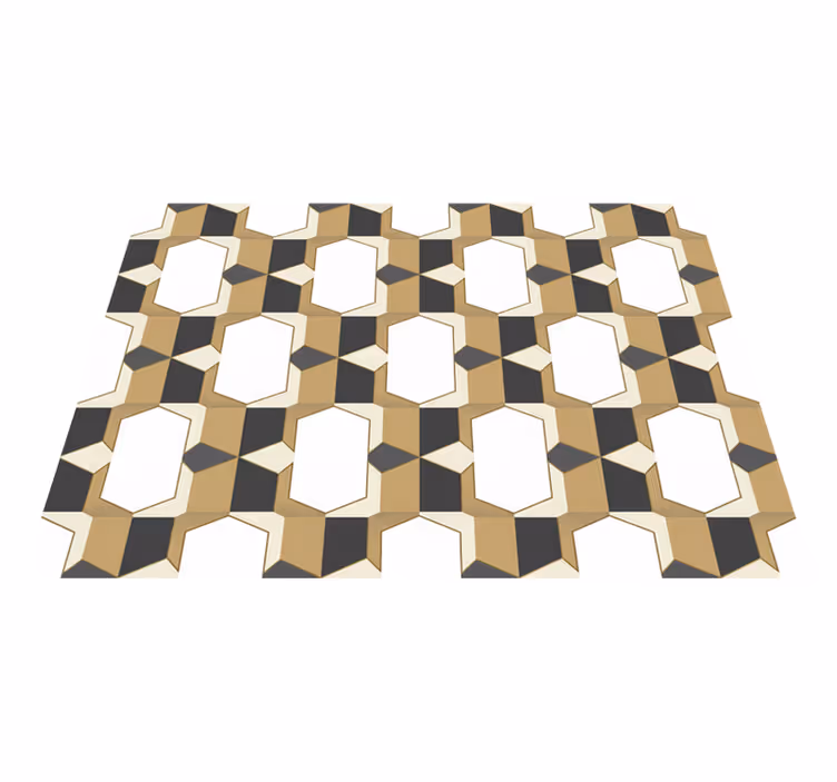 Vinyl teppich vintage karomuster (b0b9c2zjrj) - TenStickers