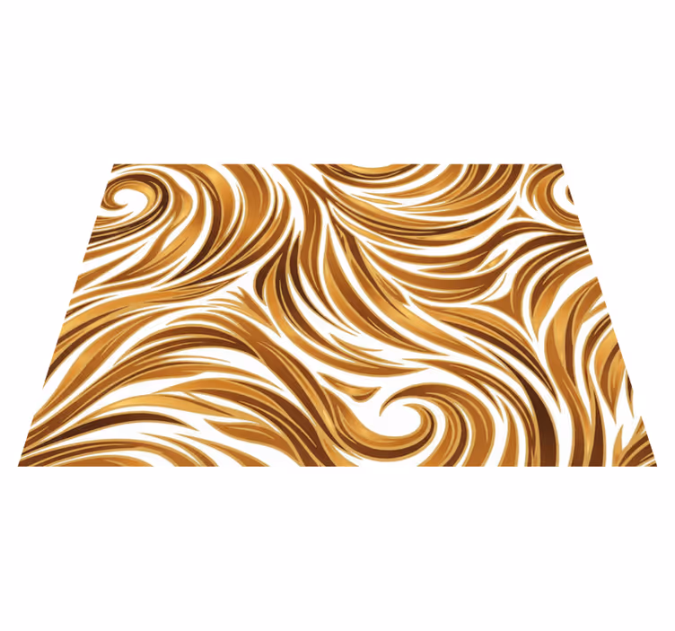 Vinyl teppich vintage in goldener felloptik - TenStickers