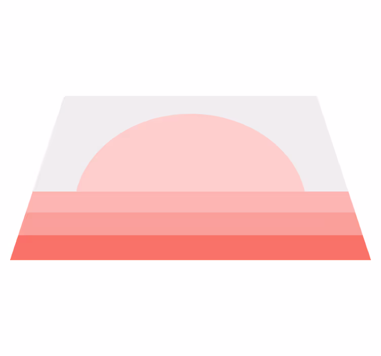 Vinyl teppich vintage pink 70er jahre sonnenuntergang - TenStickers