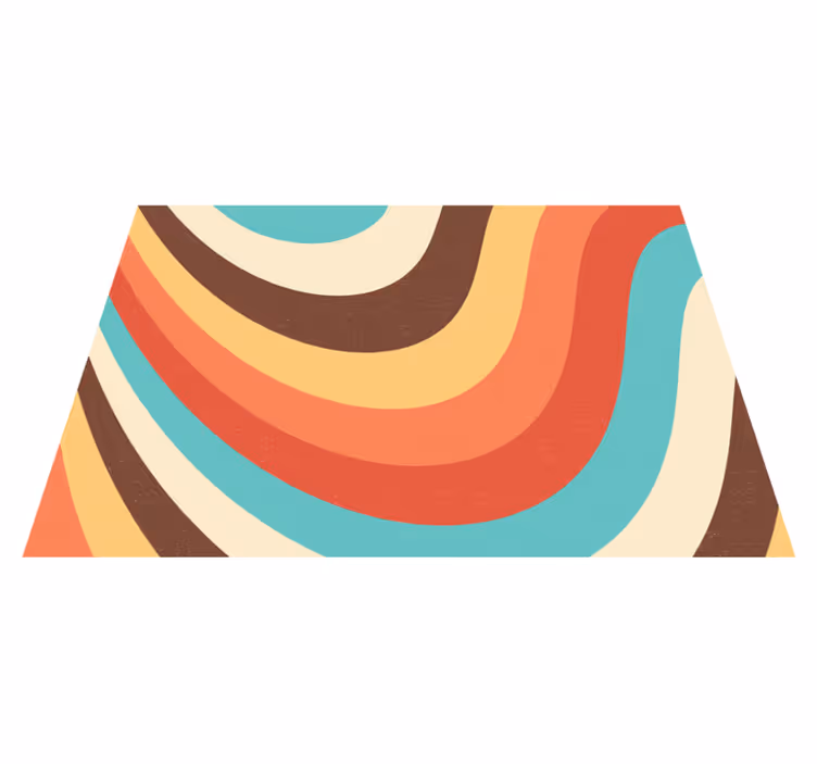 Vinyl teppich vintage mit handgezeichnetem groovigen muster - TenStickers