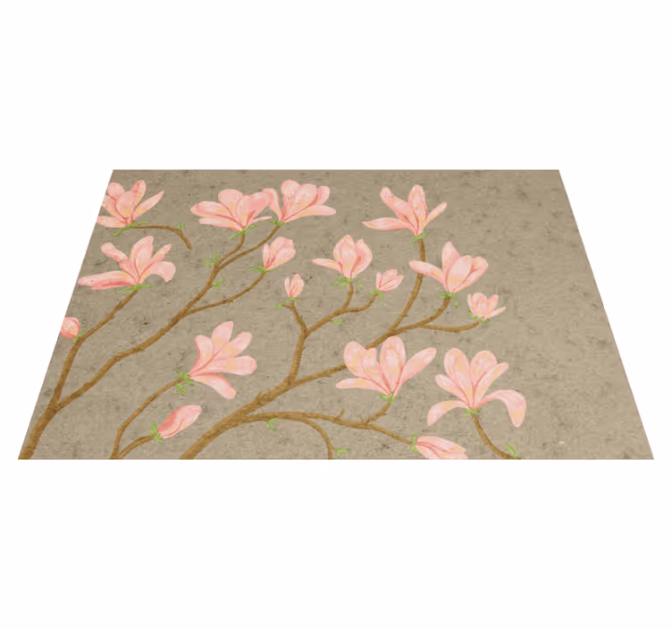 Vinyl teppich vintage im magnolienstil - TenStickers