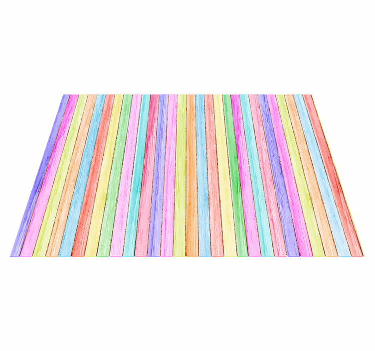 Vinyl teppich textur farbige holzplanken - TenStickers