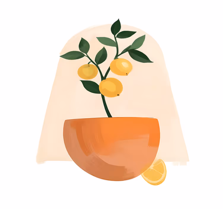 Vinyl teppich blumen kleiner obstbaum - TenStickers