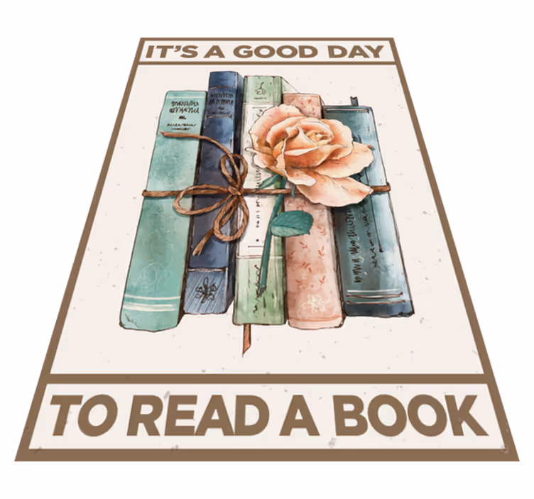 Vinyl teppich spruch über bücher - TenStickers