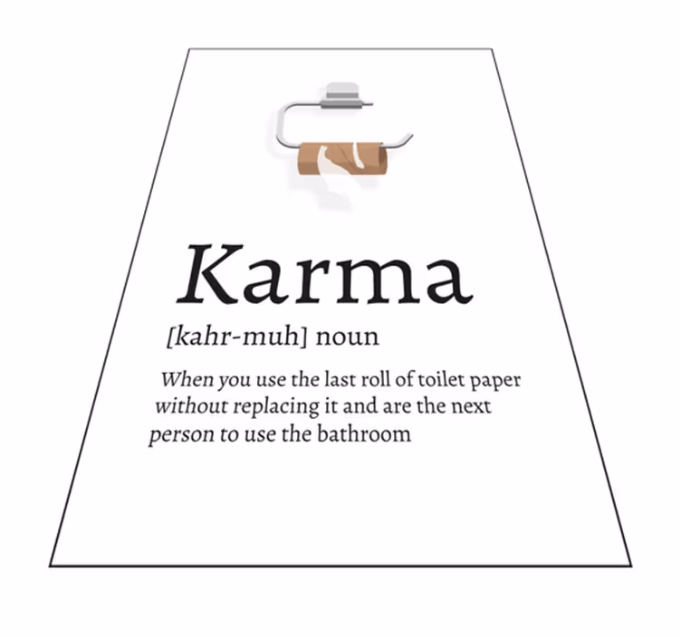 Vinyl teppich spruch karma definition - TenStickers