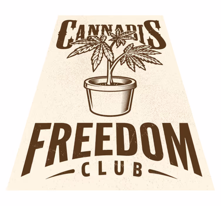 Vinyl teppich spruch für cannabis club - TenStickers