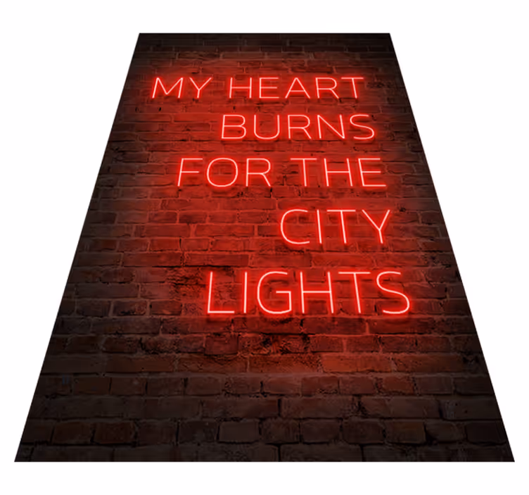 Vinyl teppich spruch mit neontext - TenStickers