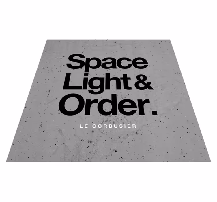 Vinyl teppich spruch le corbusier braucht - TenStickers
