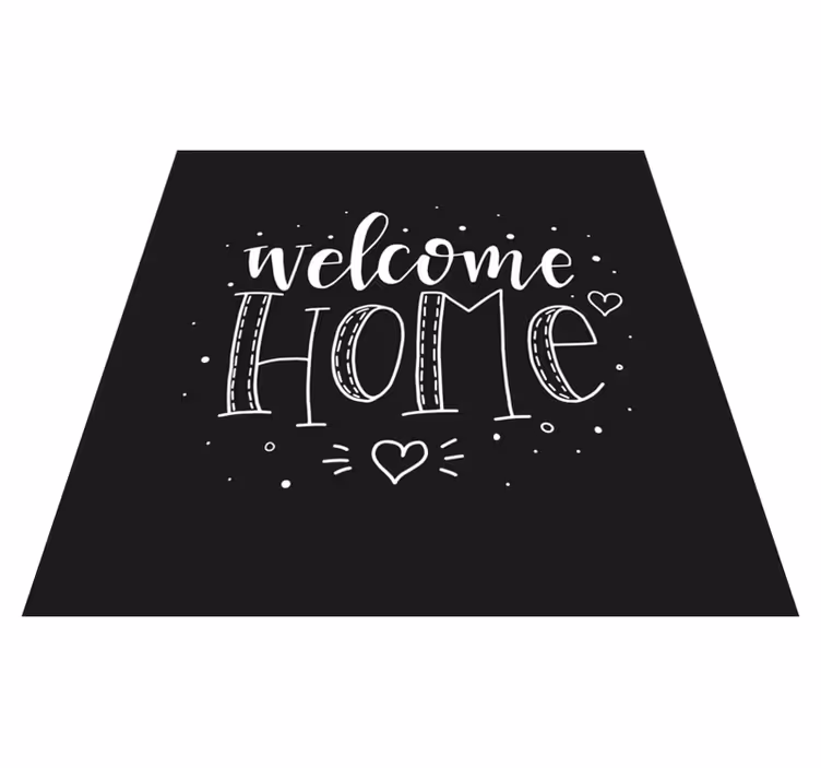 Vinyl teppich spruch willkommen zuhause - TenStickers