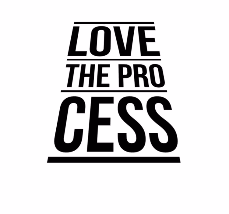 Vinyl teppich spruch liebe den prozess - TenStickers