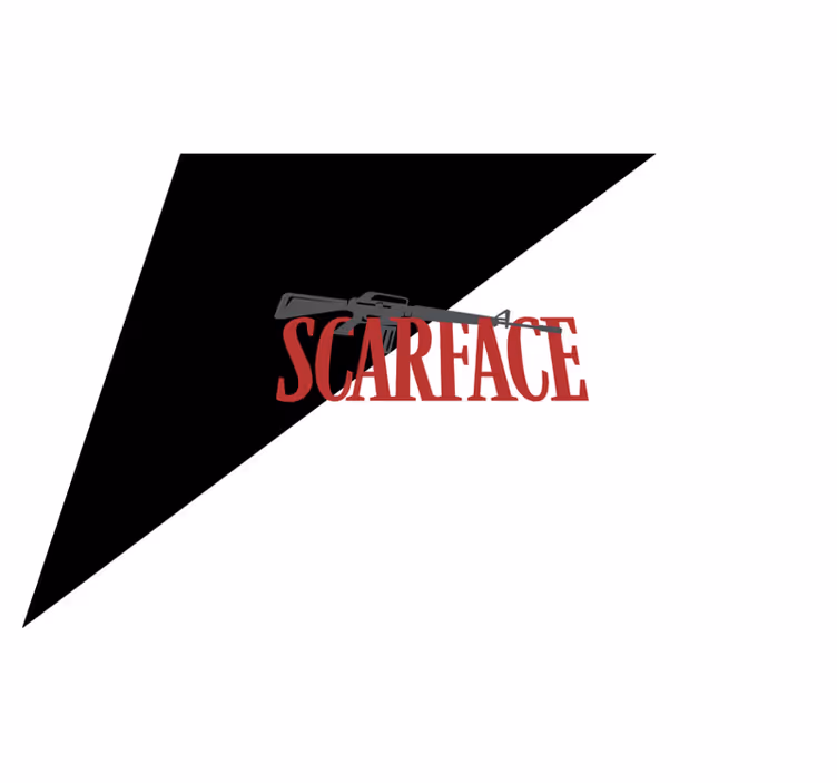 Vinyl teppich spruch mit scarface filmmotiv - TenStickers