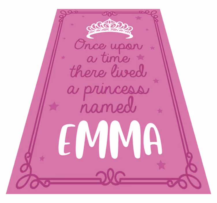 Vinyl teppich spruch prinzessin personalisiert - TenStickers