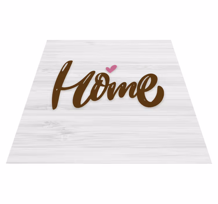 Vinyl teppich spruch vintage weißes zuhause auf holzplatte - TenStickers