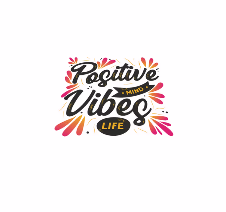 Vinyl teppich spruch positive gedanken positive vibes - TenStickers