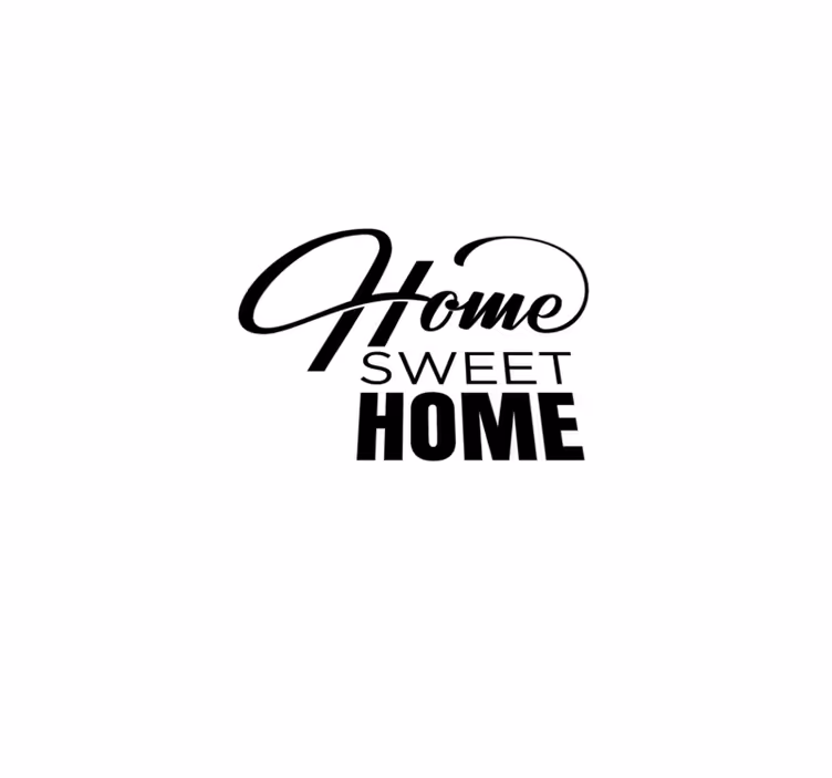 Vinyl teppich spruch home sweet home minimalist 3 - TenStickers