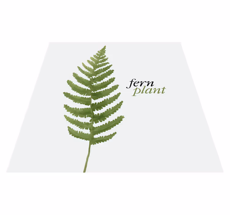 Vinyl teppich spruch fern pflanze minimalistischer stil - TenStickers