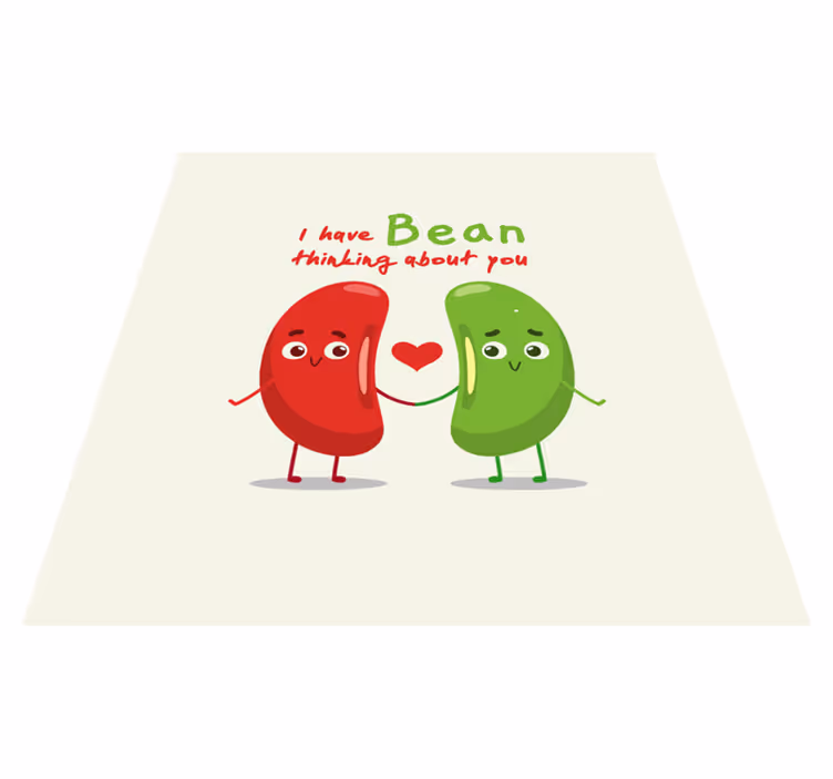 Vinyl teppich spruch lustiger spruch mit bohnen - TenStickers