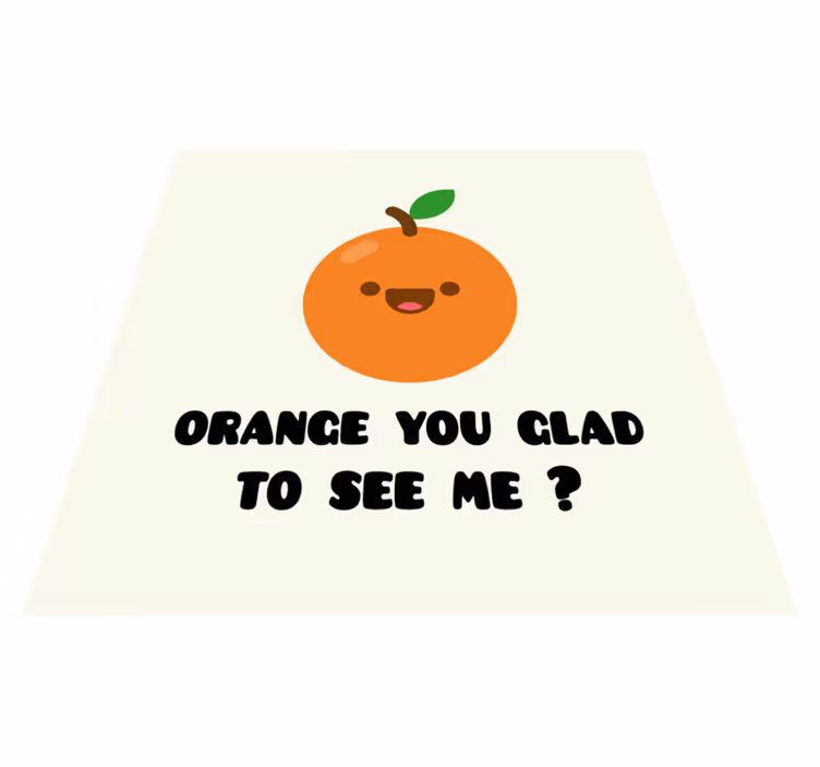Vinyl teppich spruch lustiger spruch in orange - TenStickers