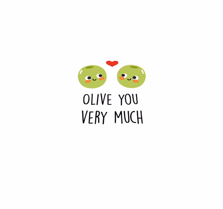 Vinyl teppich spruch lustiger spruch mit oliven - TenStickers