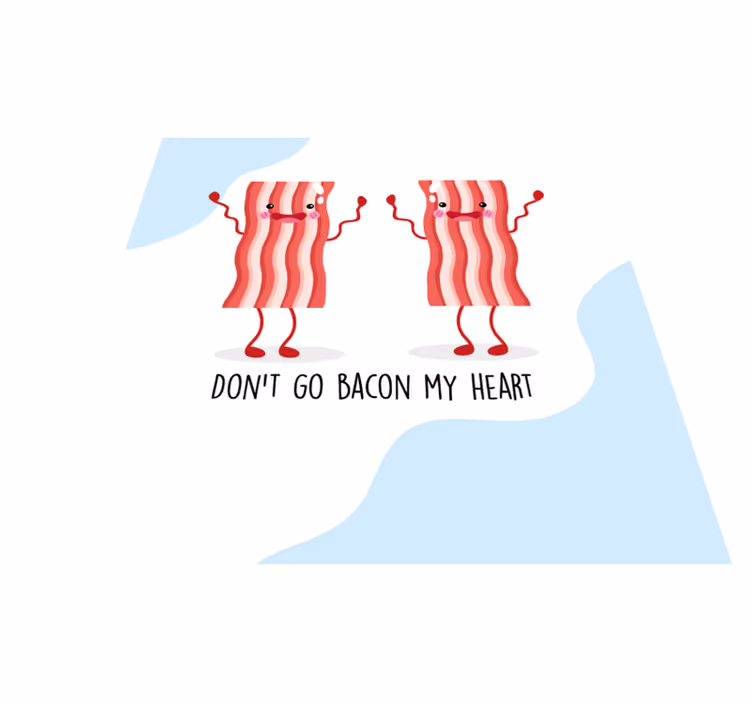 Vinyl teppich spruch lustiger spruch mit bacon - TenStickers