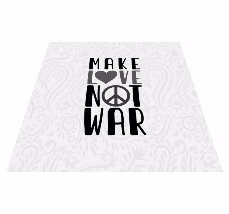 Vinyl teppich spruch liebe statt krieg zitat - TenStickers