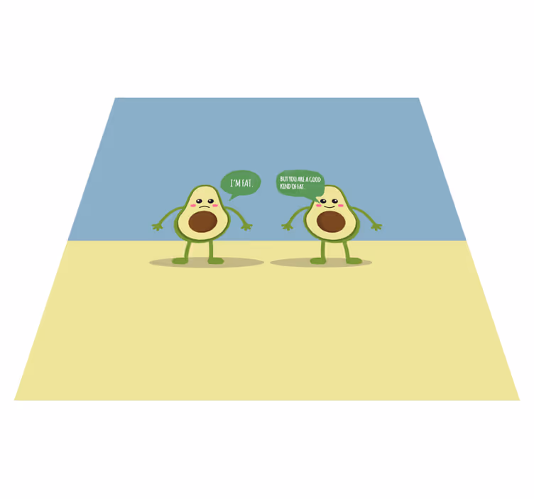 Vinyl teppich spruch avocado gute fett aussage - TenStickers