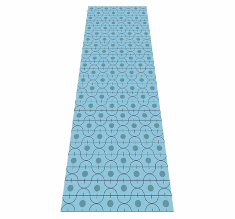 Vinyl teppich textur blau geometrisches japanmuster - TenStickers