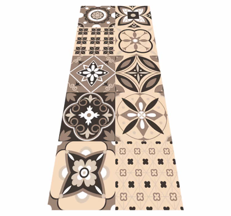 Vinyl teppich textur braune klassische fliesen - TenStickers