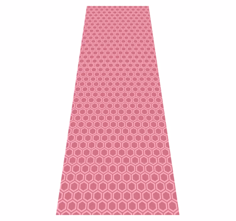 Vinyl teppich textur mit pinkem geometrischem hexagonmuster - TenStickers