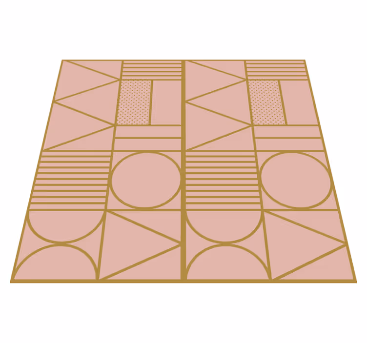 Vinyl teppich textur in gold und rosa block - TenStickers