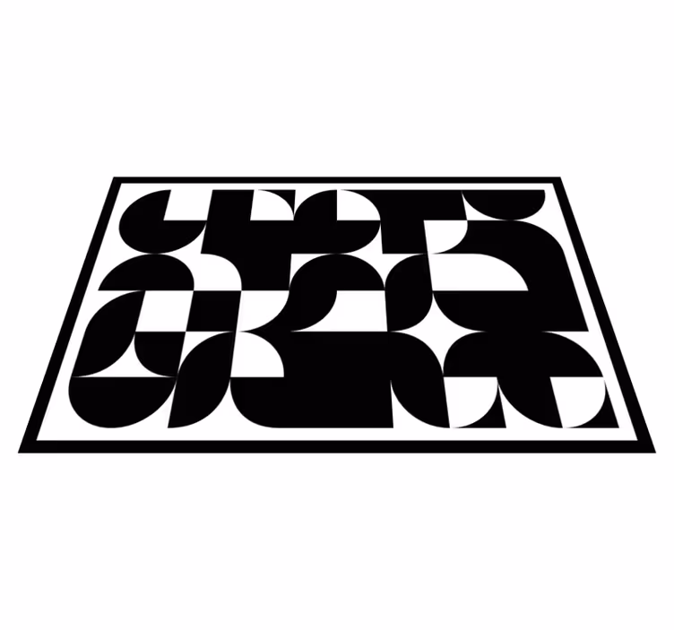 Vinyl teppich geometrisch schwarzes kreisdesign - TenStickers