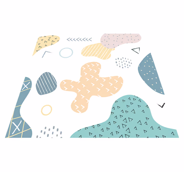 Vinyl teppich geometrisch grunge muster - TenStickers