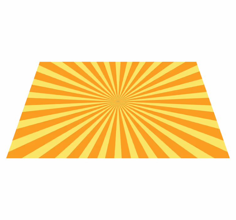 Vinyl teppich geometrisch abstrakter sonnenuntergang orange - TenStickers
