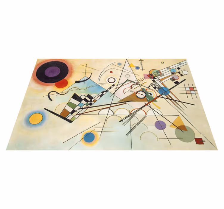 Vinyl teppich geometrisch mit beeindruckender kunst - TenStickers