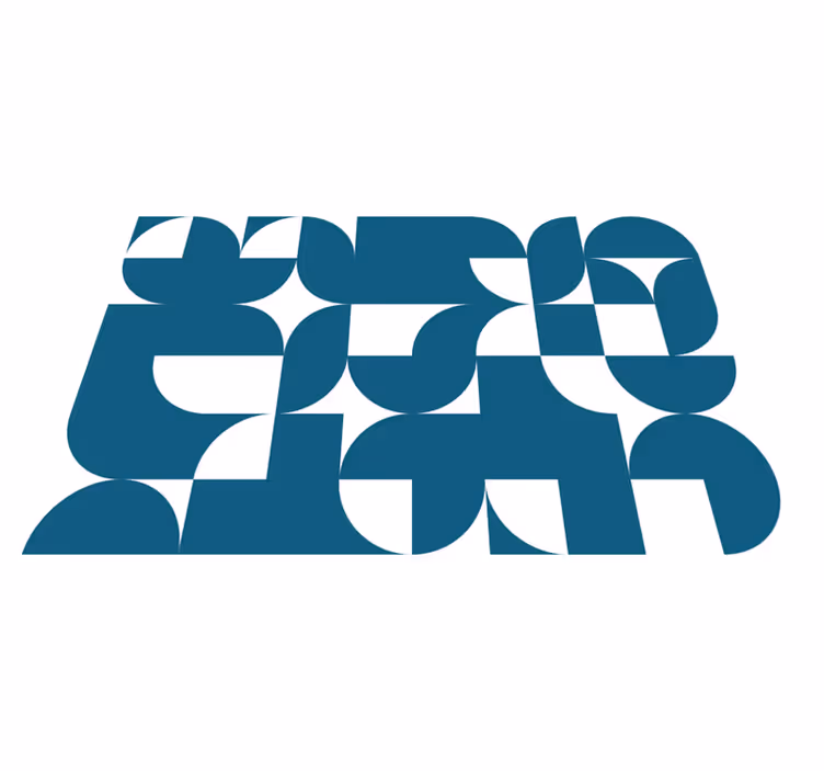 Vinyl teppich geometrisch blauer kreis kunstmuster - TenStickers