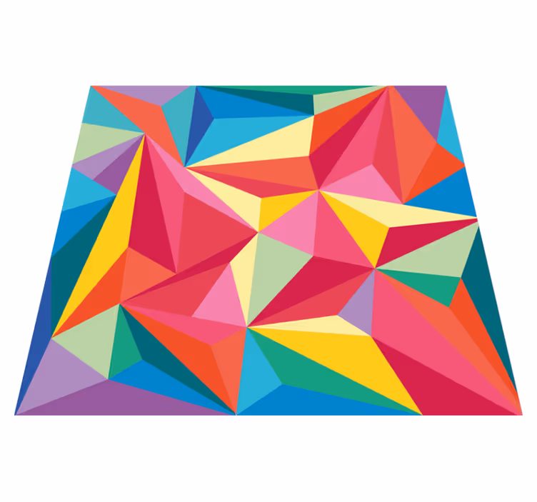 Vinyl teppich geometrisch buntes geometrisches bild - TenStickers