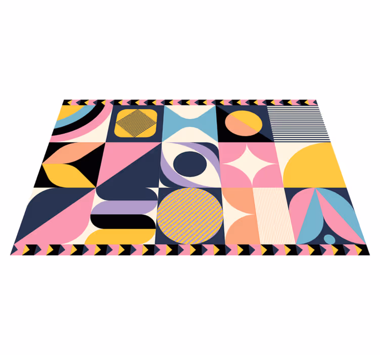 Vinyl teppich geometrisch mit figurenmalerei - TenStickers