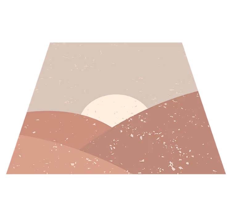 Geometrischer vinyl teppich morgendämmerung kunst - TenStickers