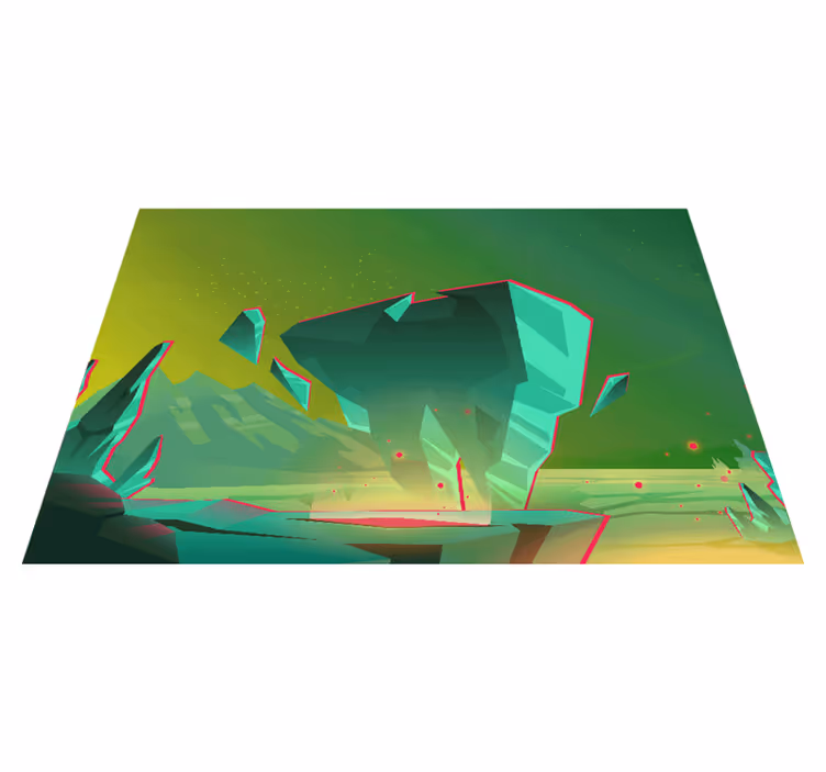 Vinyl teppich kinderzimmer alien planet - TenStickers