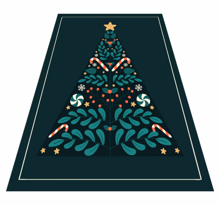 Vinyl teppich weihnachten weihnachtsbaum - TenStickers