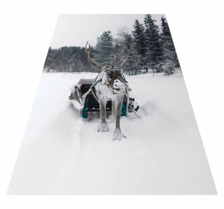 Vinyl teppich weihnachten mit weihnachtsrentier - TenStickers