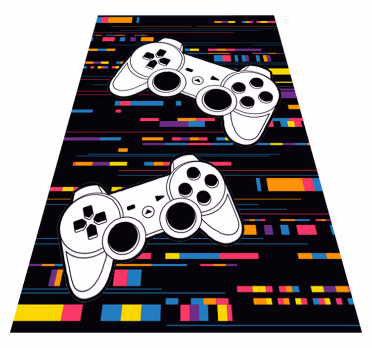 Vinyl teppich spiele mit multicolor fernbedienung - TenStickers