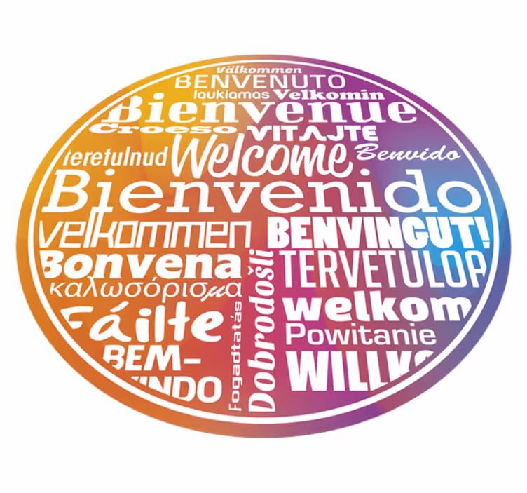Vinyl teppich eingang mehrsprachige begrüßung - TenStickers