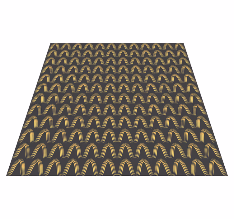 Vinyl teppich eingang in abstrakten gold- und grautönen - TenStickers