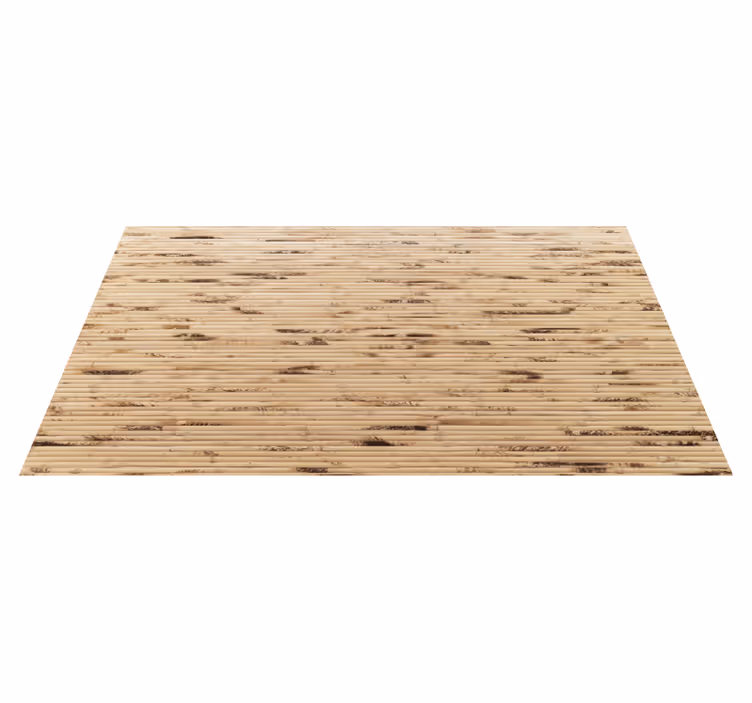 Vinyl teppich eingang horizontale hellbraune holzstäbe - TenStickers