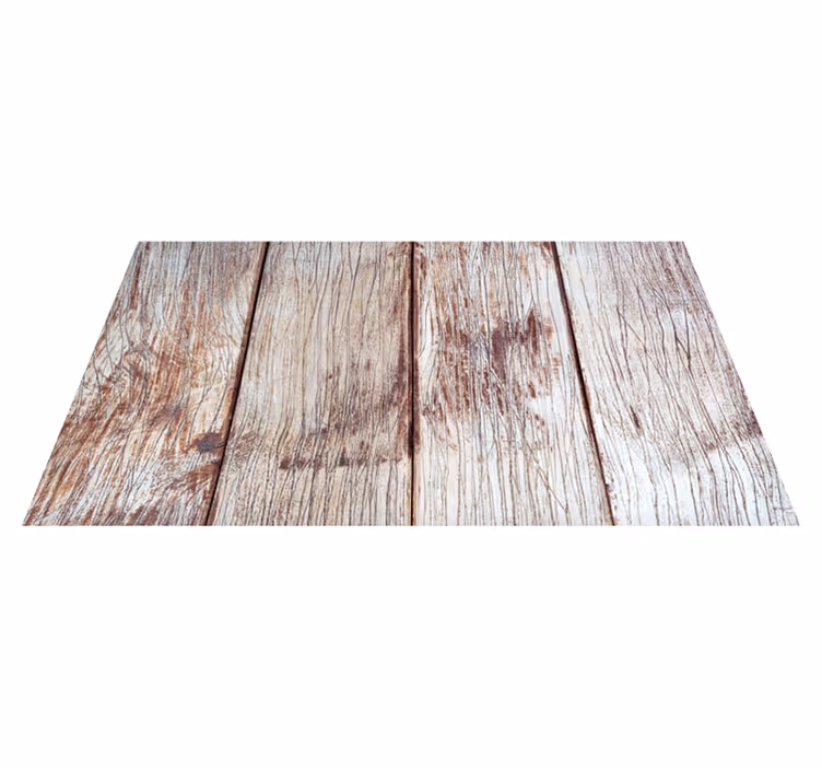 Vinyl teppich eingang in hellbraunen holzplanken - TenStickers