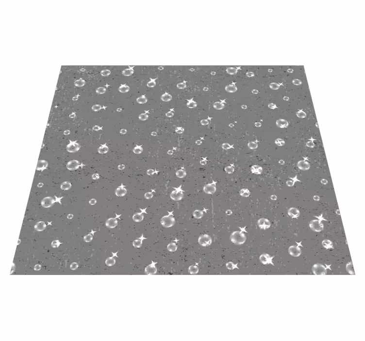 Vinyl teppich grau mit geometrischem glitzermuster - TenStickers