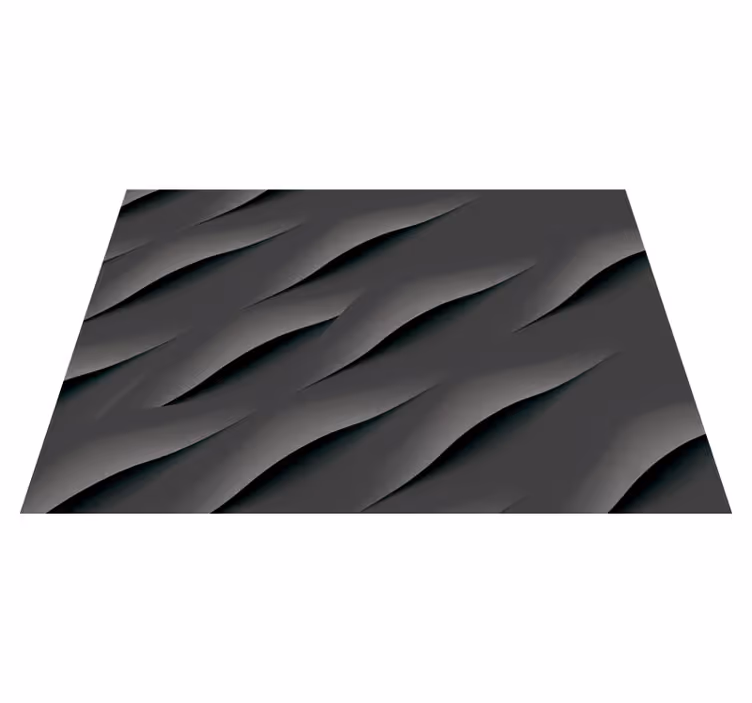 Vinyl teppich grau mit abstrakten grauen wellenmustern - TenStickers